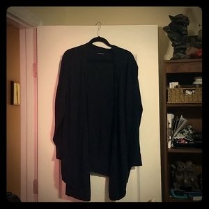 Navy blue long sleeved cardigan